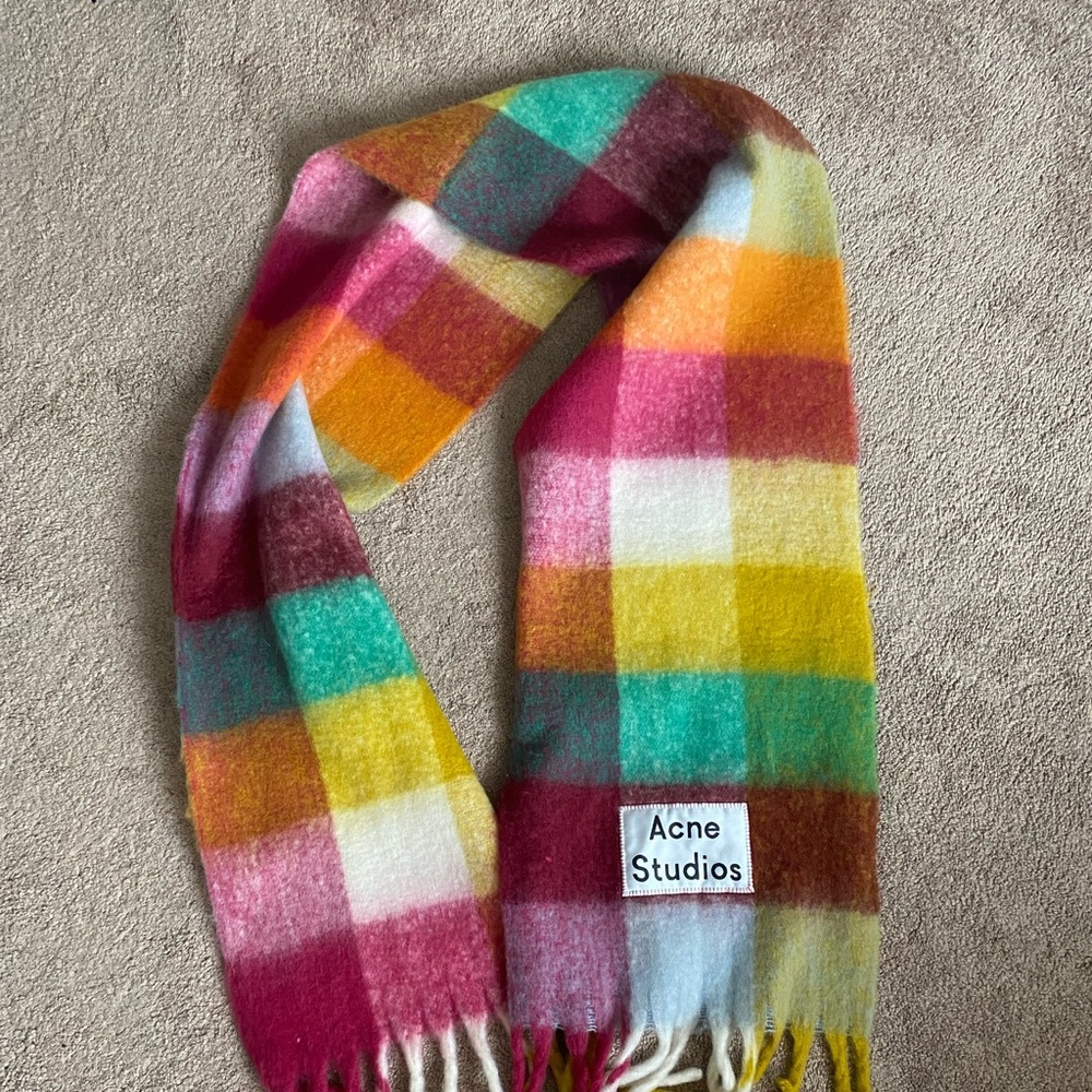 Acne Studios Multicolour Scarf Checkered NWT
